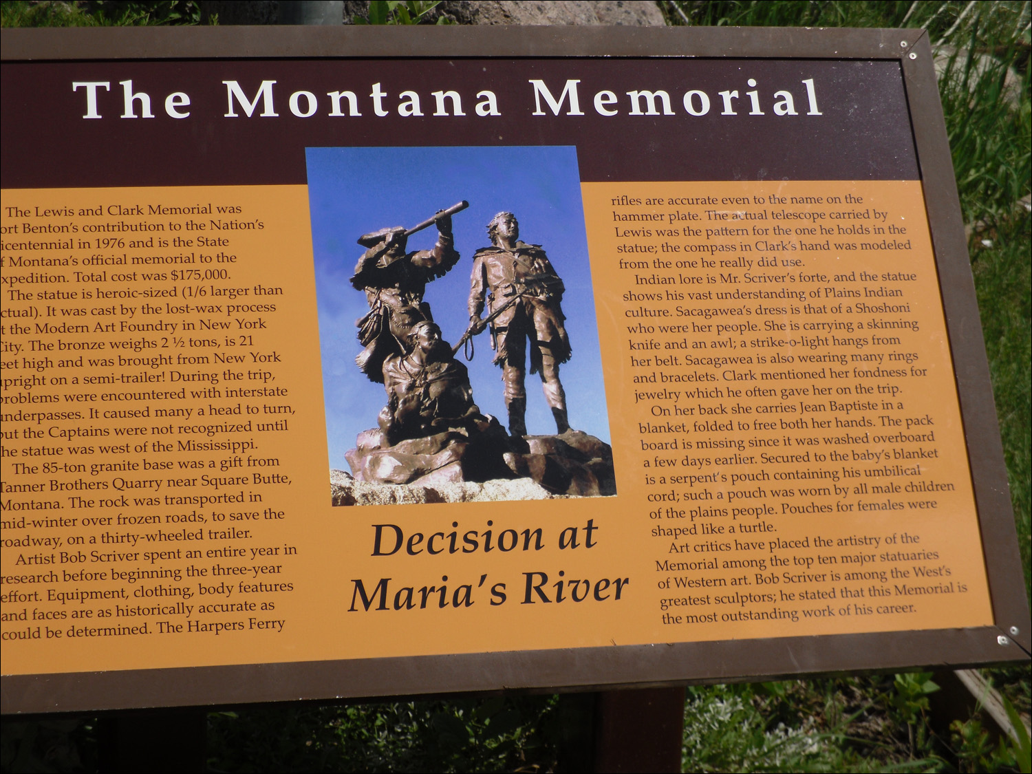Fort Benton, MT- The Montana Memorial of Lewis and Clark with Sacagawea